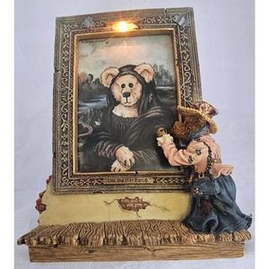 Boyds Bearstone The Collector 27301 1998 Original Picture in Frame